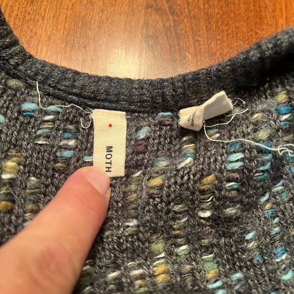 Moth Anthropologie Blue, Green, Gray cardigan size S - Picture 8 of 10